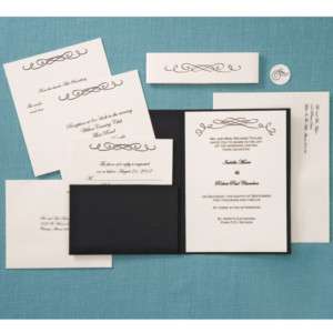 Calligraphy Pocket Wedding Invitation SAMPLE  