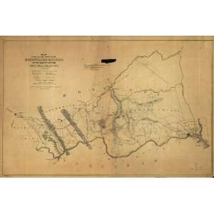  1855 Map located route of Metropolitan Railroad