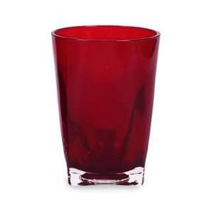 Jolie King Acrylic Red Double Old Fashioned Glass  Kitchen 