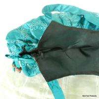   Floral Sequin Bag Purse Aqua Green Handmade Last One Gift L4  
