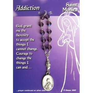  St. Monica / Addiction One Decade Carded Rosary (0802 2 