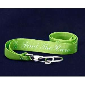  Lime Green Ribbon Lanyard   Find The Cure (Retail 