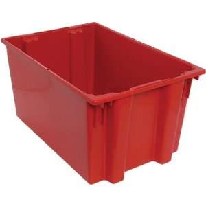   29 1/2 Inch by 19 1/2 Inch by 15 Inch Stack and Nest Tote, Red, 3 Pack