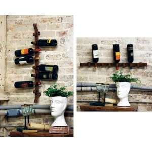  Rustic Iron Wall mounted Wine Rack