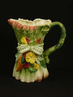   & Floyd HERB GARDEN PITCHER NIB Vase Vegetables Ribbon Kitchen Decor