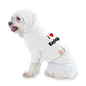  I Love/Heart Kayleigh Hooded T Shirt for Dog or Cat X 