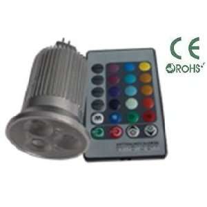 GreenLEDBulb MR16 9 Watt RGB LED bulb Spotlight with Remote Control, 3 