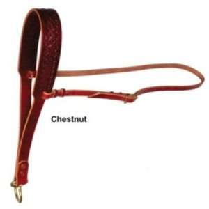    Fabtron Wide Tooled Harness Leather Noseband Chs