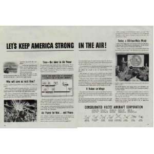 LETS KEEP AMERICA STRONG IN THE AIR  1945 Consolidated Vultee 