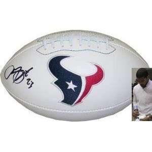 Arian Foster Signed Football   Logo   Autographed Footballs  