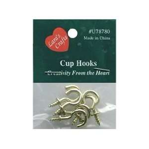  Laras Brass Plated Cup Hook 1/2 6 pc