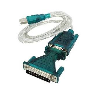 DB9 and DB25, Male) Port Converter Cable New USB to RS232 DB9 Serial 