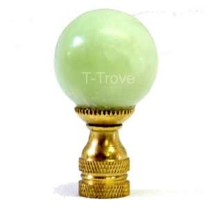  Celadon Jade Sphere Lamp Finial