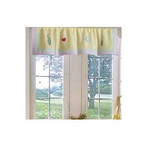   Little Red Lady Bug Quilted Curtain Valance 16x54
