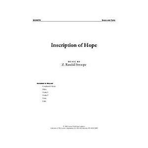  Inscription of Hope   Score and Parts Musical Instruments