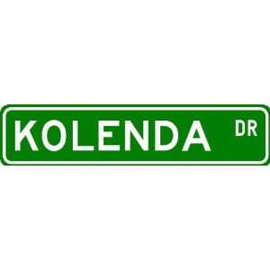  KOLENDA Street Sign ~ Personalized Family Lastname Sign 