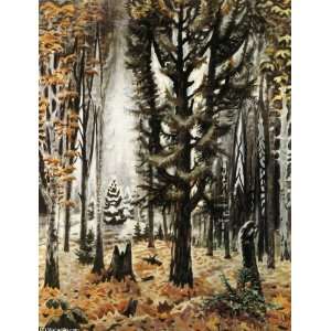  Hand Made Oil Reproduction   Charles Burchfield   32 x 42 