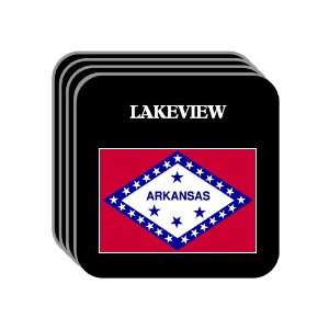  US State Flag   LAKE VIEW, Arkansas (AR) Set of 4 Mini 