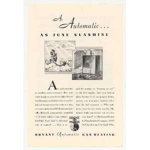  1931 Bryant Automatic Gas Heating June Sunshine Print Ad 