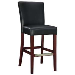  Powell 30 in. Black Bonded Leather Bar Stool