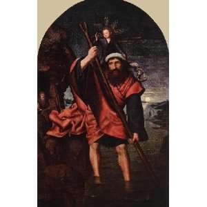   , painting name St Christopher, By Massys Quentin