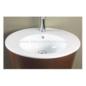 Ronbow Oval ceramic 23 5/8 x 18 7/8 sinktop with overflow and 8 
