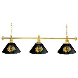 NHL Chicago Blackhawks 60 Inch 3 Shade Billiard Lamp  