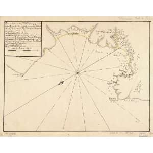  1700s map of Valparaiso Bay, Chile,