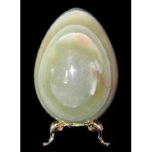  Green Onyx Stone Egg, Gemstone Eggs   4H