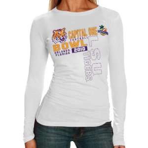 LSU Tigers Ladies White 2010 Capital One Bowl Bound Vision Long Sleeve 