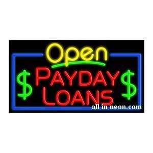  Open Payday Loans Neon Sign