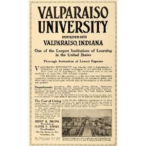  1916 Ad Valparaiso University Lutheran Association Cost 