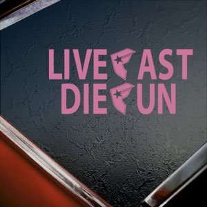 com Famous Stars And Straps Pink Decal Live Fast Die Fun Pink Sticker 