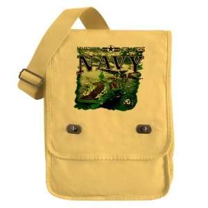  Field Bag Yellow United States Navy Aircraft Carrier And Plane
