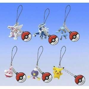  Pokemon Diamond and Pearl keychains (Set of 6)   Japanese 