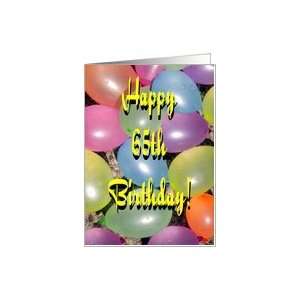    65th sixty fifth Happy Birthday Balloons Card Toys & Games