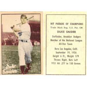  Duke Snider 1952 Berk Ross Card