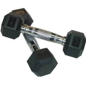  5 lb. Rubber Hex Dumbbells from Valor Athletics (One Pair 