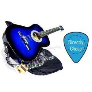 38 BLUE Acoustic Guitar Starter Package, Guitar, Gig Bag 