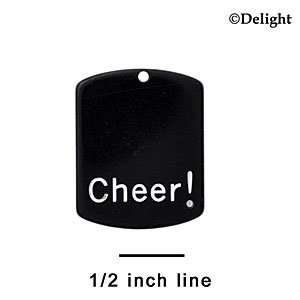  A1138 tlf   Cheer with Crystal   Black Acrylic Pendant 