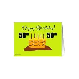  Pea Green Birthday cake 50th Card Toys & Games