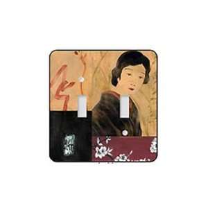  Japanese Character   Courage Switch Plate / 2 Toggle