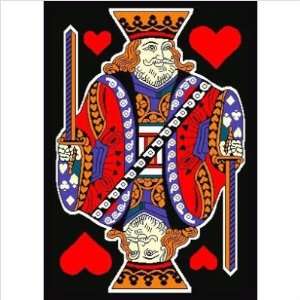  Fun Rugs PC Las Vegas King of Hearts Black Poker Rug 