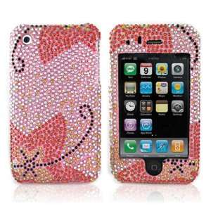  For iPhone 3Gs Bling Hard Case Autumn Leaves & Screen 