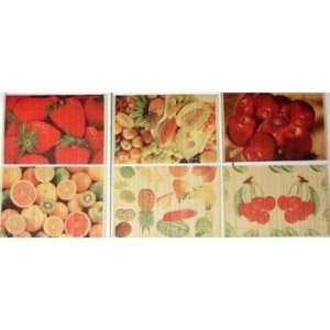  Printed Bamboo Placemats Fruit Designs Case Pack 72 