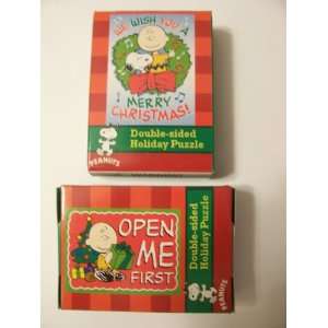  Peanuts Double Sided Holiday Puzzle ~ Snoopy & Charlie 