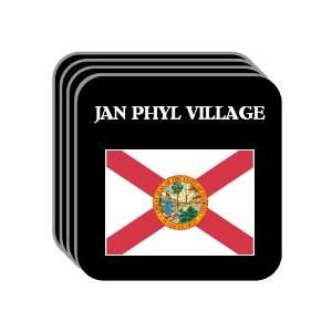 US State Flag   JAN PHYL VILLAGE, Florida (FL) Set of 4 Mini Mousepad 