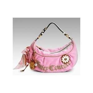 Juicy Couture Daisy Terry Gigi Hobo   Pink/ White   , Authentic & New