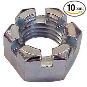 14 Fine Thd., Grade 2 Slotted Hex Nuts (10 Per Package)  