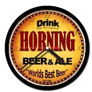  HORNING beer and ale cerveza wall clock 